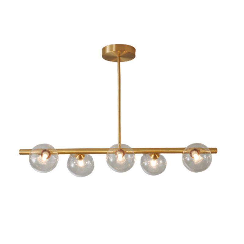3/5/6-Light Golden Modern Kitchen Island Lighting Shaded Island Pendant Lighting