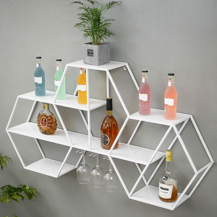 Industrial Metal Bookcase Floating 48.5"L Bookcase for Home Office