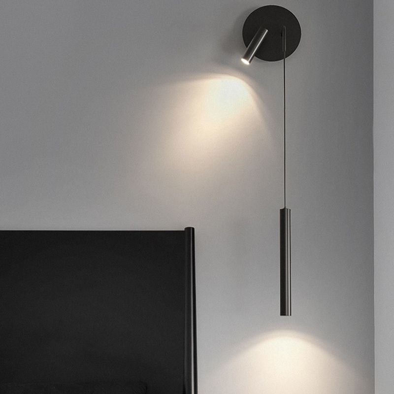 2-Light Modernism Black Wall Mounted Sconce Linear Wall Light for Foyer