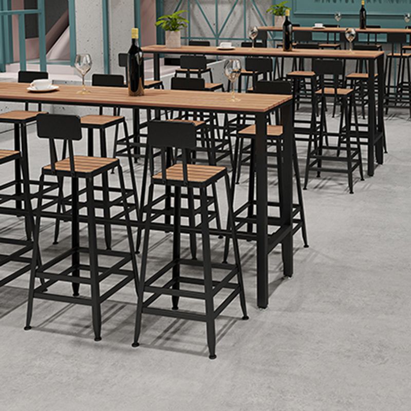 Modern Rectangle Wood Counter Table 1/5/9 Pieces Bar Table Set for Cafe