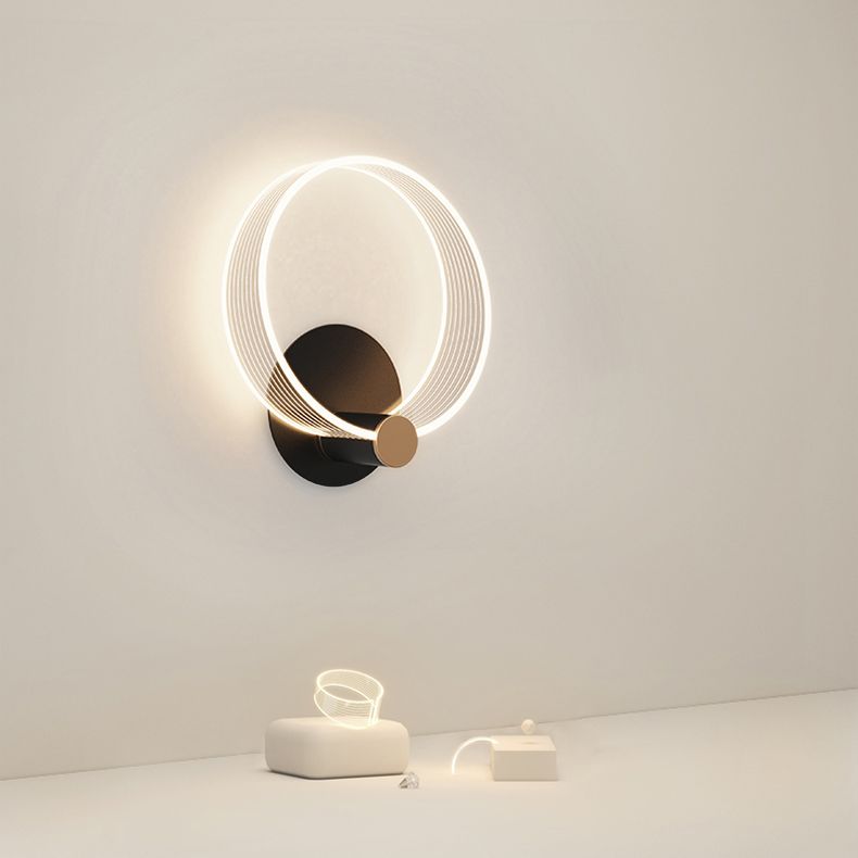 Zeitgenössische Metall-LED-Wand montierte Beleuchtung 1 Lichtwandleuchten für Wohnzimmer