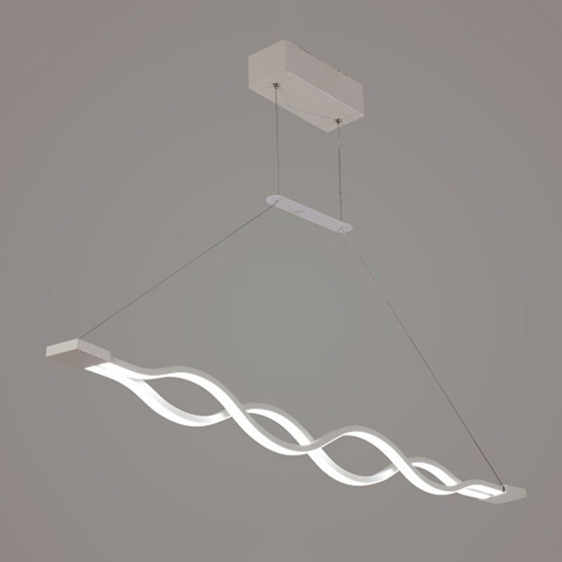 Waving Hanging Island Lights Ultra-Contemporary Acrylic Chandelier Lighting Fixtures for Restaurant