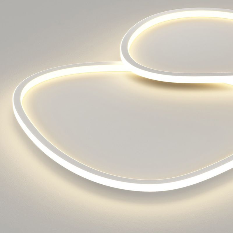 Modern Stye Ceiling Mount Light White LED with Silica Gel Shade for Bedroom