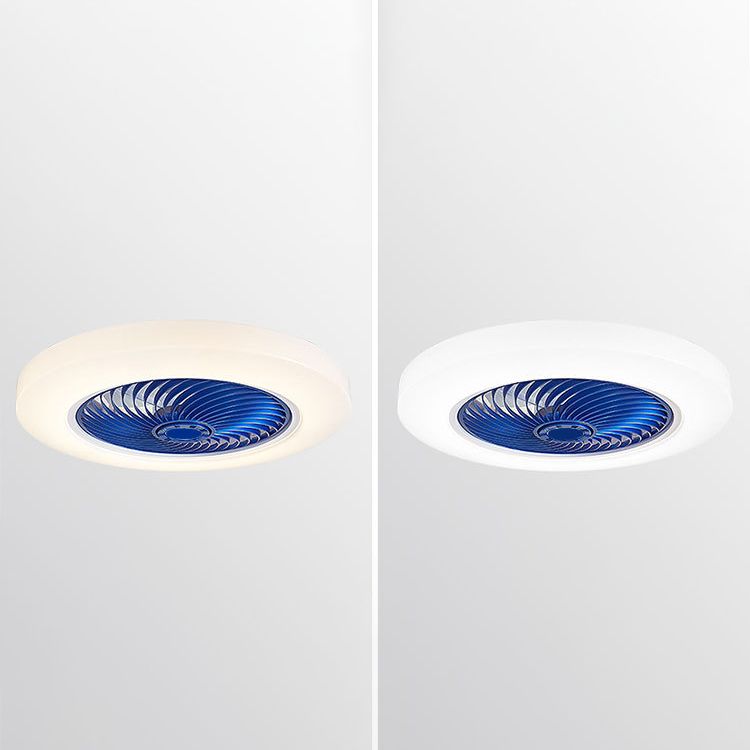 Makkaronstil Rundlüfter Lüfter Licht Acryl Schlafzimmer LED Semi Flush Mount Leuchte