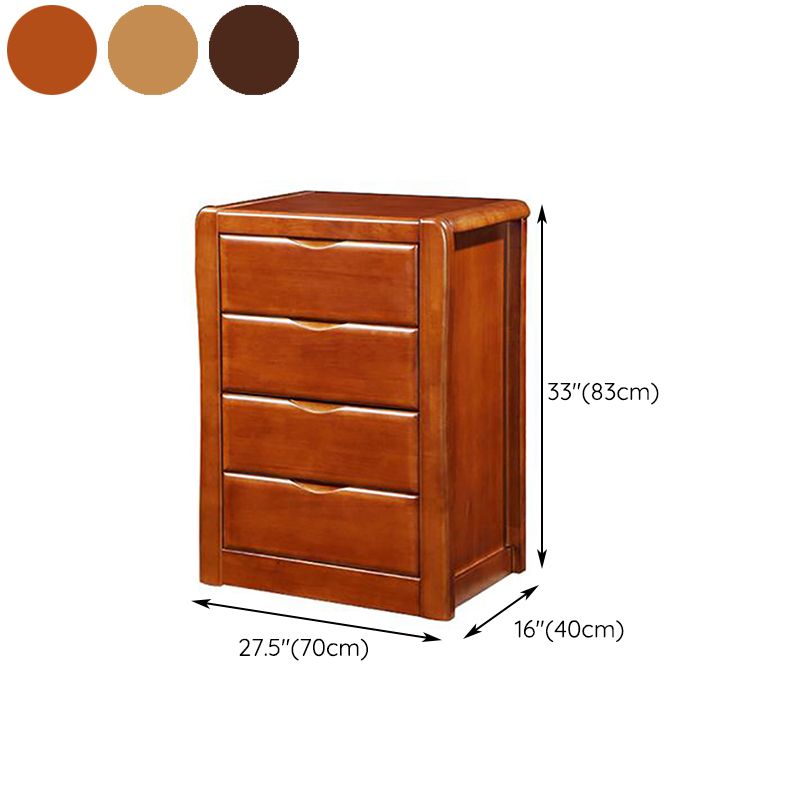 American Traditional Storage Chest Solid Wood Dresser with 3/4/5 Drawers