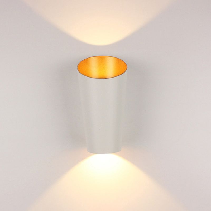 Modern Style Cylinder Shade Wall Lamp Metal 2 Light Sconces for Outdoor