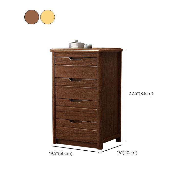 15.6 Inch Width Storage Chest Modern Solid Wood Dresser with 2/3/4/5 Drawers