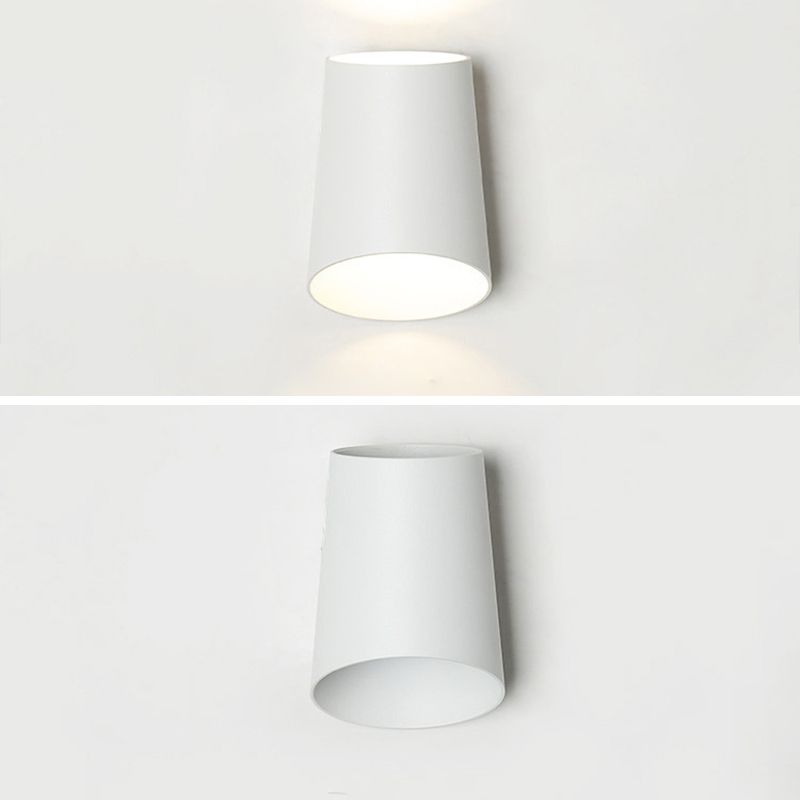 Modern Style Cylinder Shade Wall Lamp Metal 2 Light Sconces for Outdoor