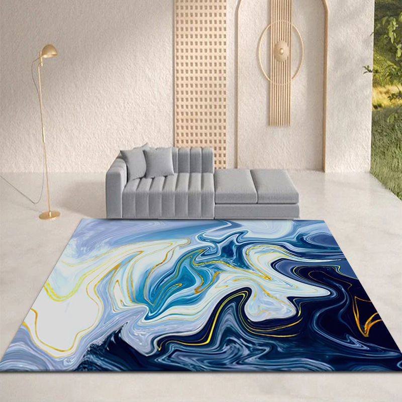 Gorgeous Area Carpet Abstract Pattern Indoor Rug Polyester Living Room Carpet with Non-Slip Backing