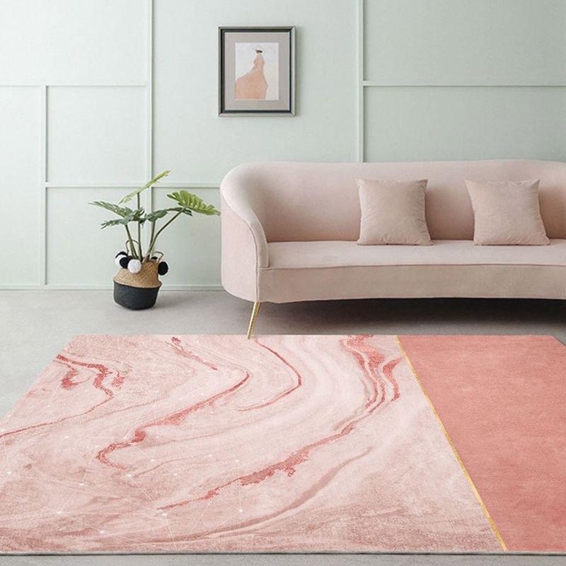 Grey Modern Carpet Plant Pattern Polyester Area Rug Stain Resistant Rug for Home Decor