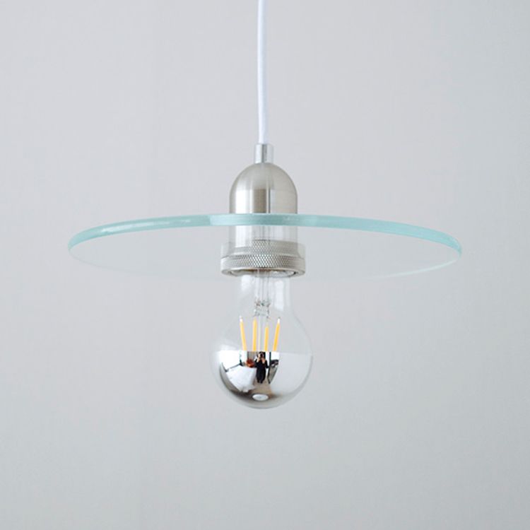 Single Light Industrial Style Hanging Light Glass Shade Bedroom Vintage Pendant Lighting