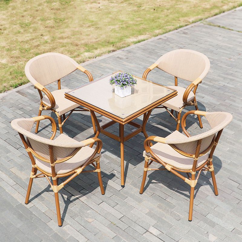 1/3/5 Pieces Patio Dining Table Set Contemporary Bistro Table Set
