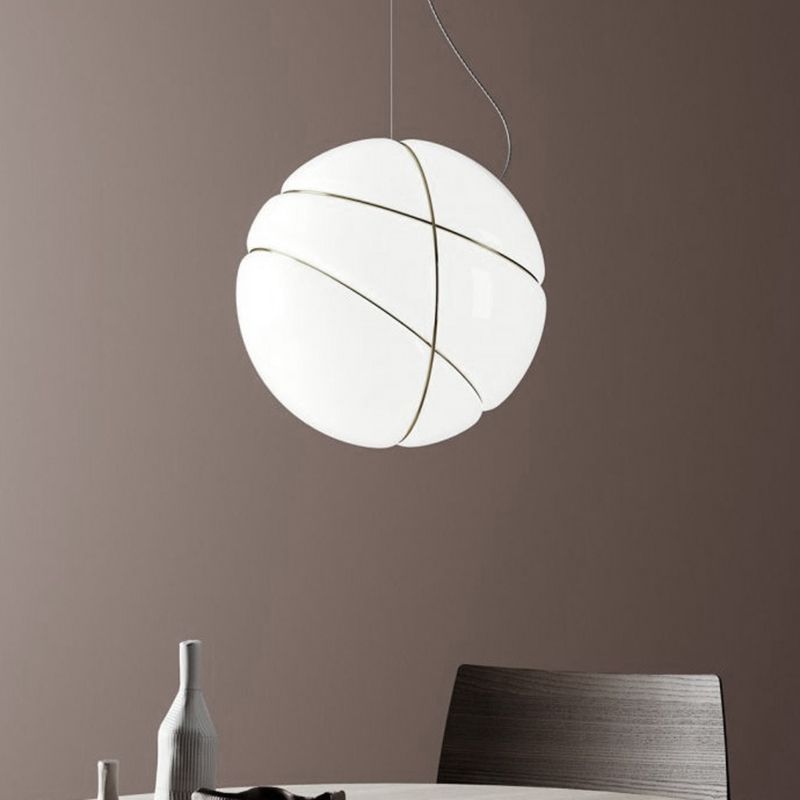 Global Ceiling Light Modernist White Glass 1 Bulb Dining Room Pendant Lighting