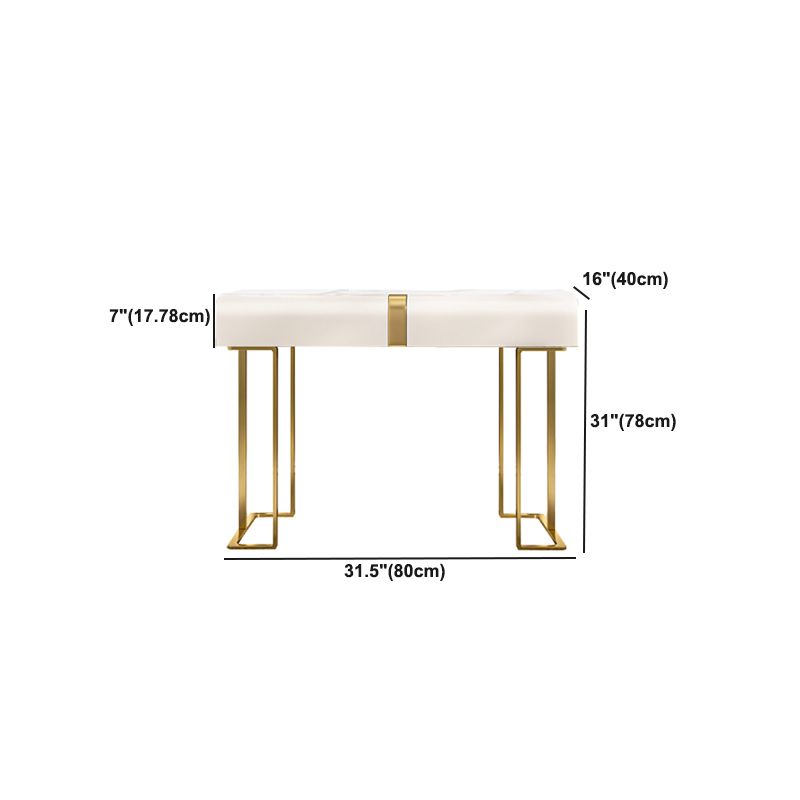 Glam Slate Top Makeup Vanity Desk Table 30.7" Tall Beige Dressing Table