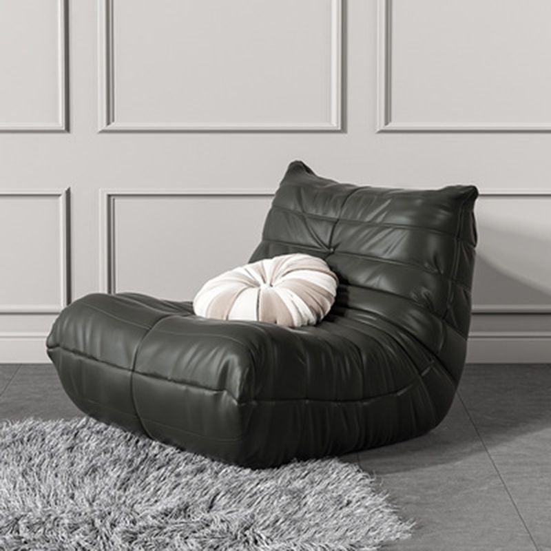 Modern Accent Chair Real Aniline Leather/Faux Leather Chair With Fixed Back