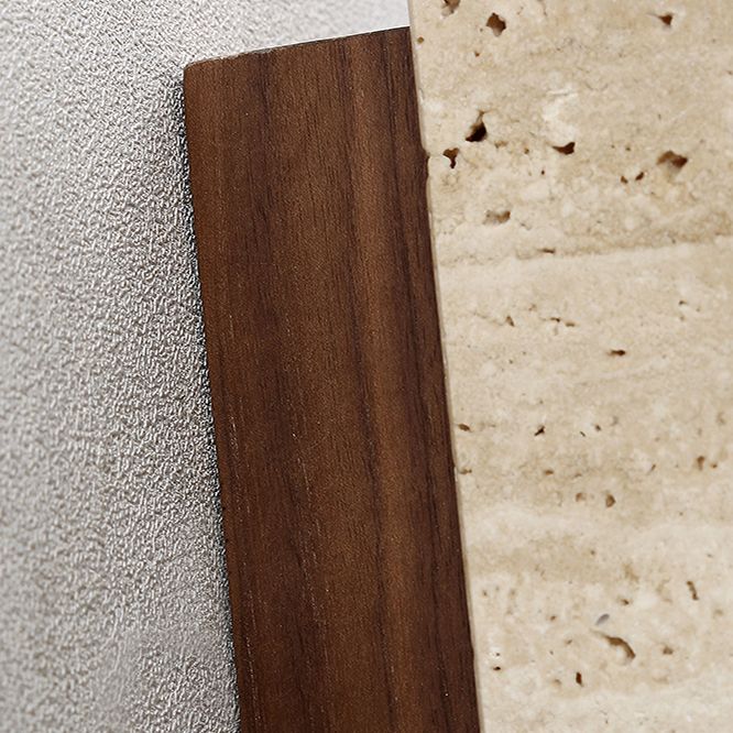 Japanese Style Stone Wall Light Cube Shape Wall Sconce with Wood for Bedroom