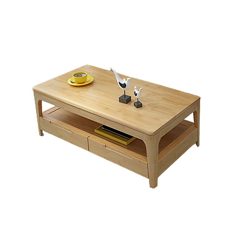 23.62 inch Wide Scandinavian Style Coffee Cocktail Table Solid Wood Coffee Table