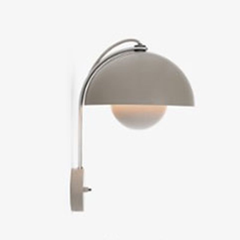 Steel Nordic Wall Lamp Dome Shade Wall Lighting Fixture in 4 Colors