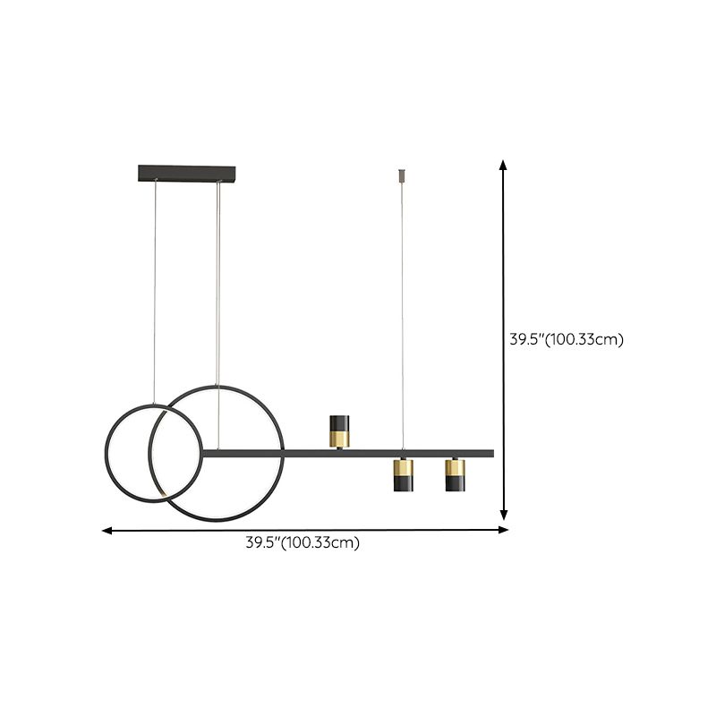 Modern Style Round Shape Island Pendants Metal Pendant Lights for Dining Room