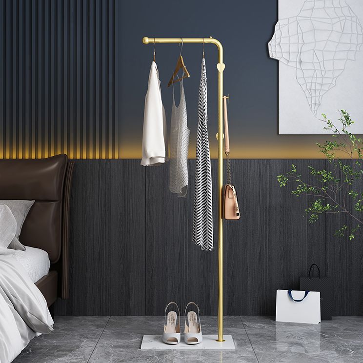 Contemporary Coat Rack Metal Framed with 3 Hooks Entry Hall Tree