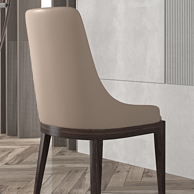 Dining Room Contemporary Faux Leather Upholstered Dining Arm Chair