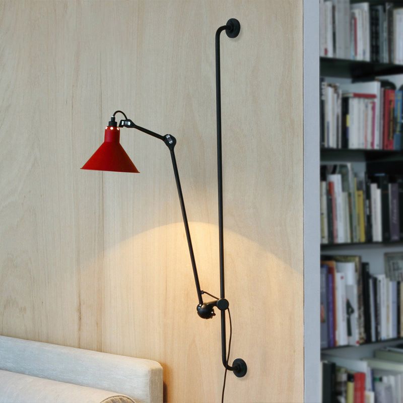 Modern Wall Sconce Linear Shape Reading Wall Light with Metal Shade for Bedroom