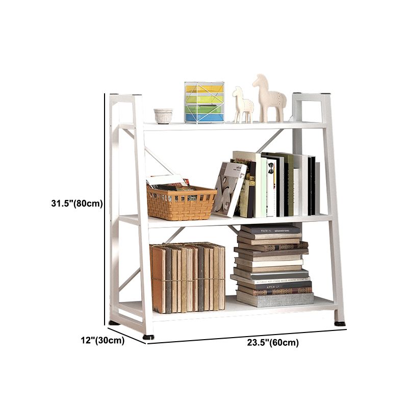 Modern Home Steel Book Shelf Ladder 12"W Matte Finish Bookcase