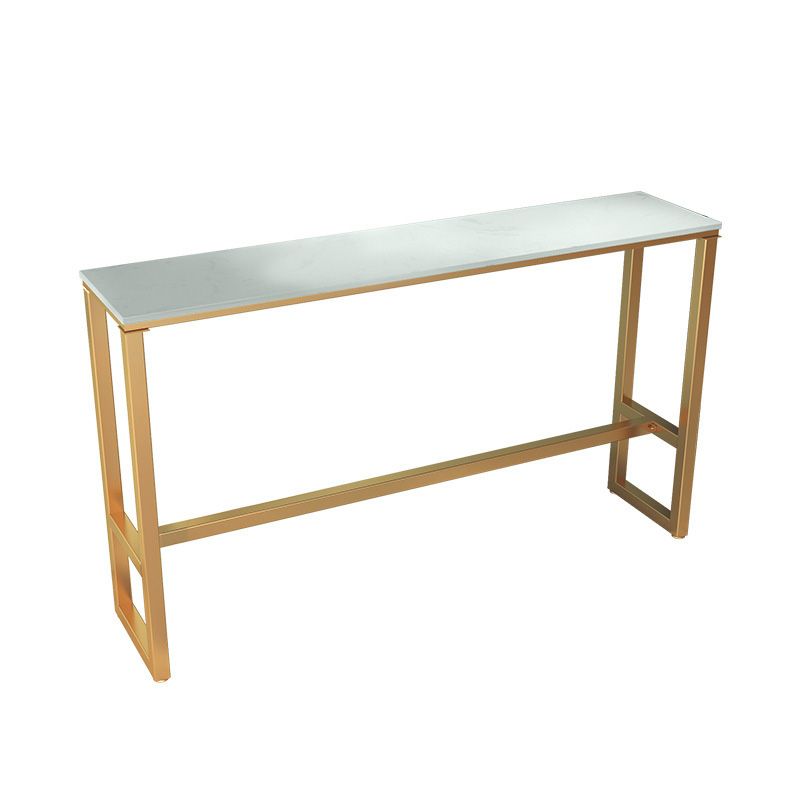 Glam Bar Height Table Faux Marble Top Bistro Table for Patio Use