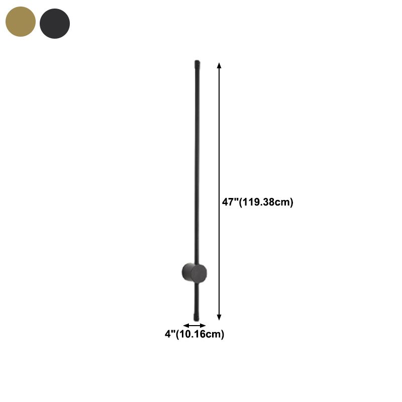 Éclairage mural de forme linéaire en métal