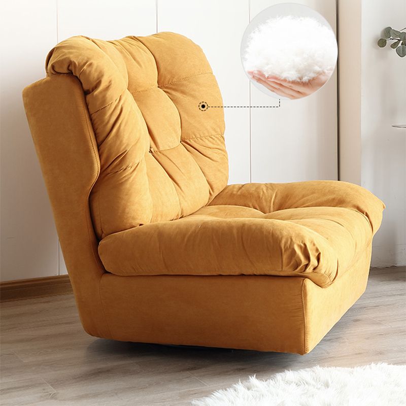 Contemporary Tufted Back Arm Chair Solid Color Armless Chair