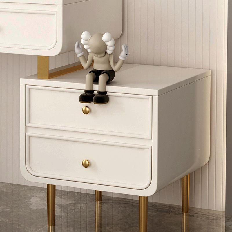 Glam Slate Top Make-up Vanity 4 Drawer Vanity Desk for Bedroom