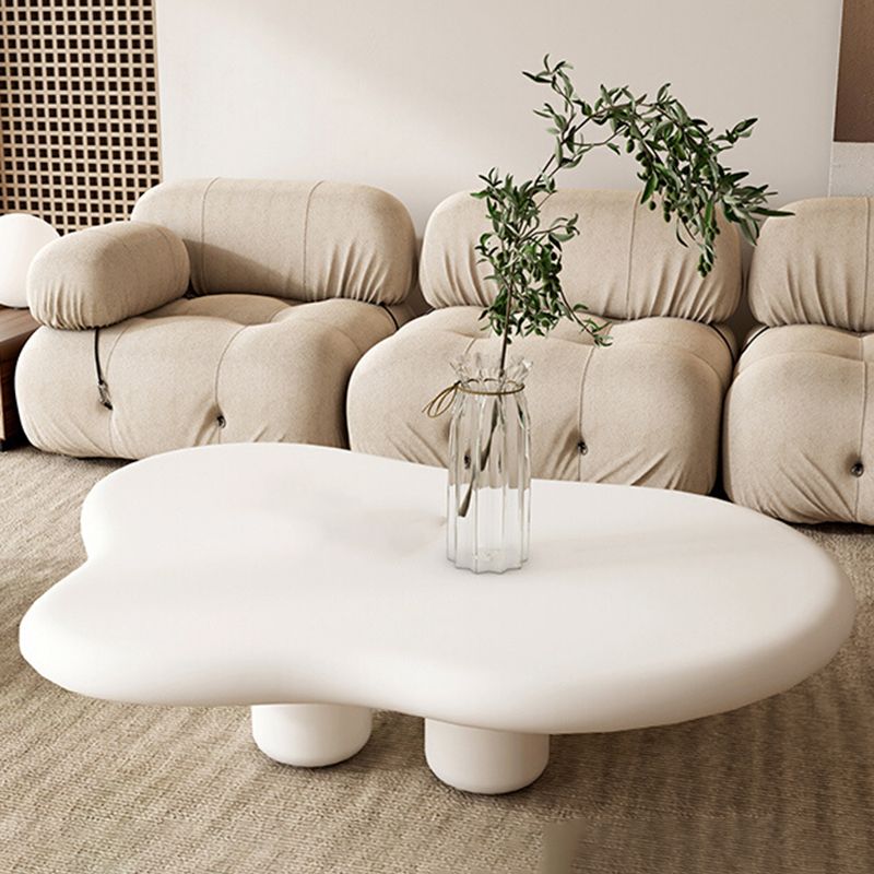 Scandinavian Wooden Coffee Cocktail Table Free form 3 Legs Cocktail Table