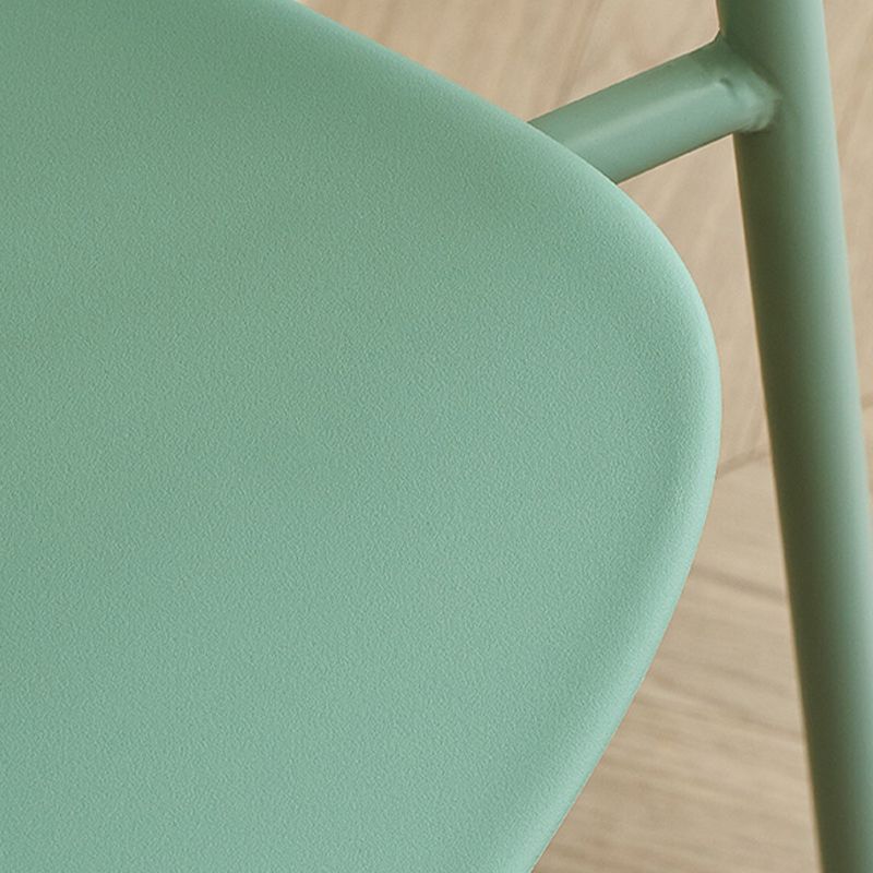 Modern Open Back Side Chair Plastic Arm Indoor Chair with Metal Base