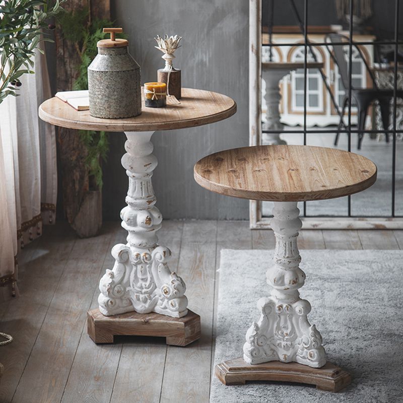 French Country Distressed Coffee Table Wooden Coffee Cocktail Table for Living Room