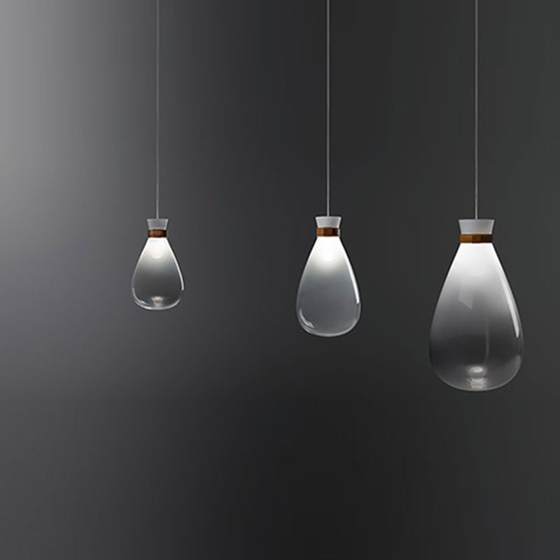 Lámpara de lámpara de lámpara de 1 luces de lámpara de gestión de vidrio ombre para el comedor