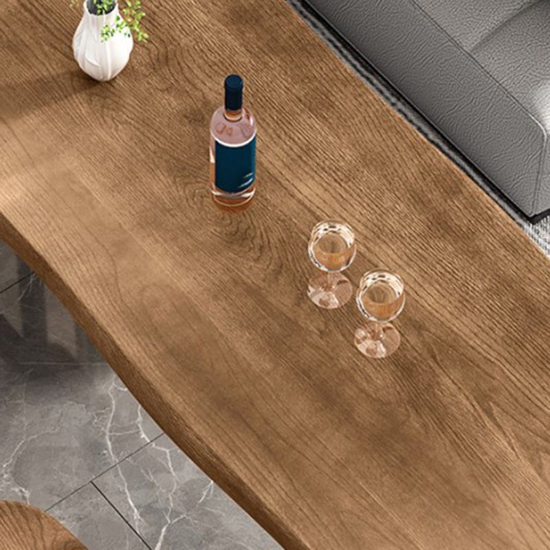 Trestle Base Bar Table Set 1/3 Pcs Solid Wood and Metal Bar Table and Stools