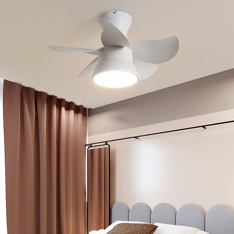 Ventiladores de techo de forma de ventilador de metal estilo para niños de 1 luces de lámpara de ventilador de techo