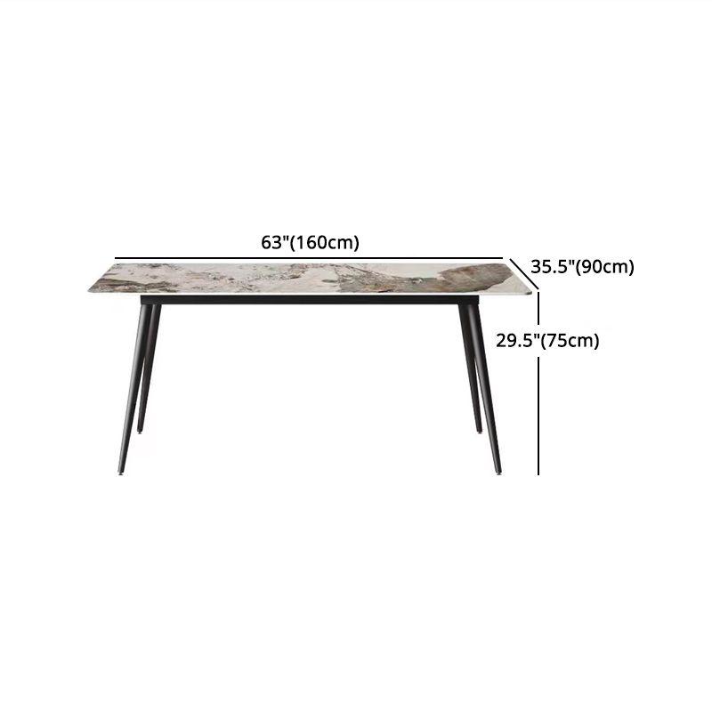 Modern 1/4/6/7 Pieces Dinette Set with Sintered Stone Top Rectangle Dining Table Set