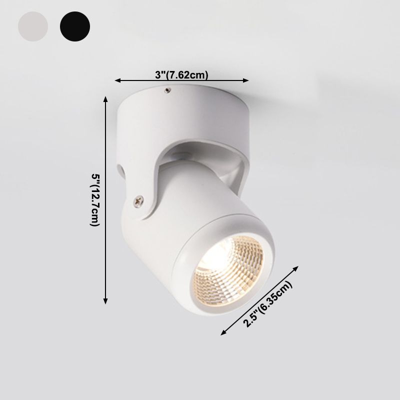 Lampe de plafond LED de simplicité moderne, cylindrique en aluminium pour vestiaire