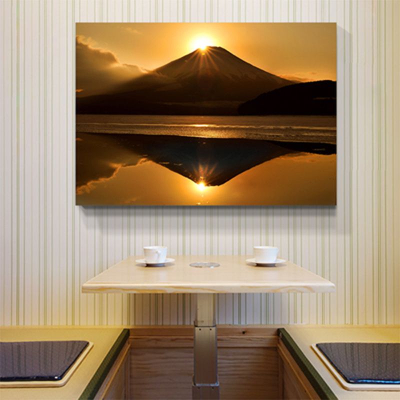 Landschafts-Wandkunstdruck, dunkle Farbe, minimalistisch, gewickelte Leinwand für Wohnzimmer, verschiedene Größen