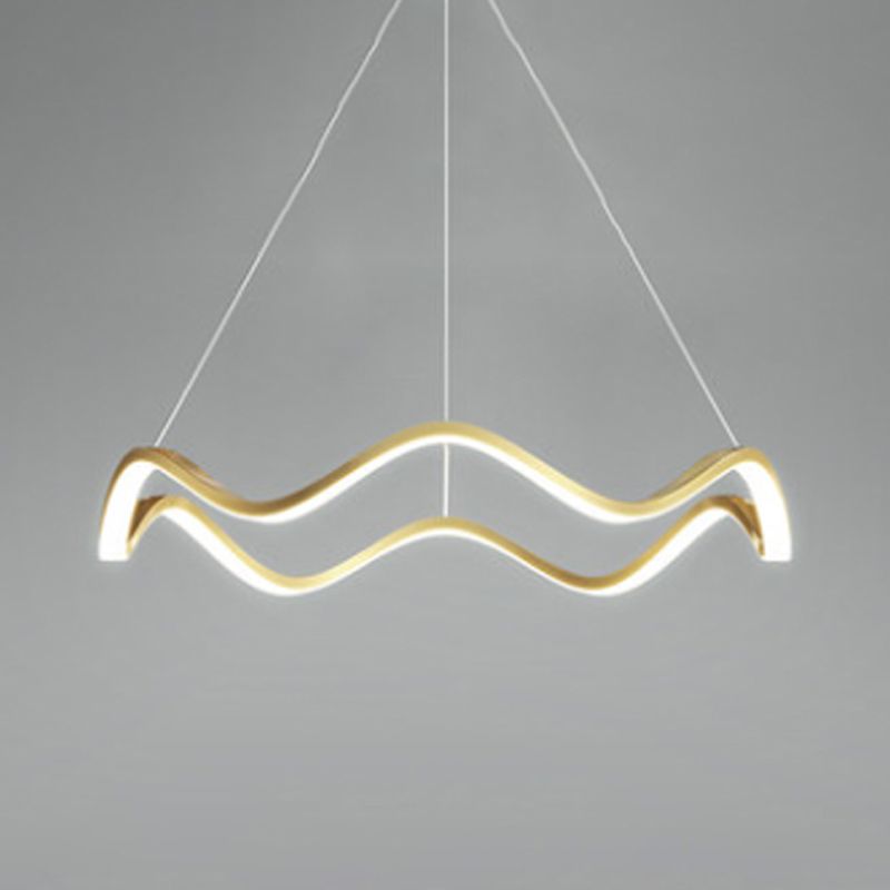 Metalen hangende lamp led hanglamp voor woonkamer met silicagel schaduw