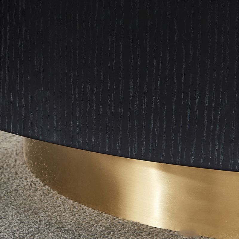 Luxurious Stone Round Coffee Cocktail Table with Storage Drawer
