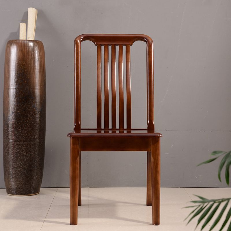 Solid Wood Traditional Dining Chair Matte Finish Side Chair for Home