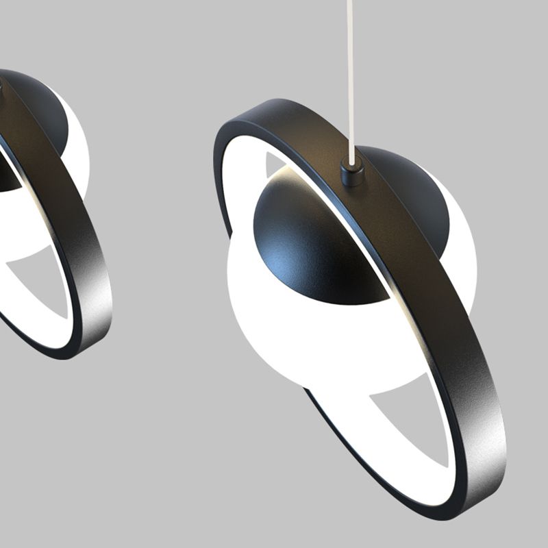 Accesorios de iluminación colgante de globo modernos araña de isla metálica