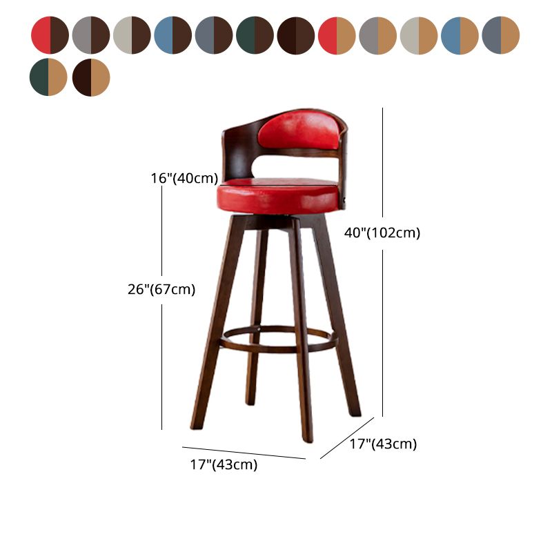 30.4" Scandinavian Bar Barstools Living Room Bar and Counter Stool with Solid Wood
