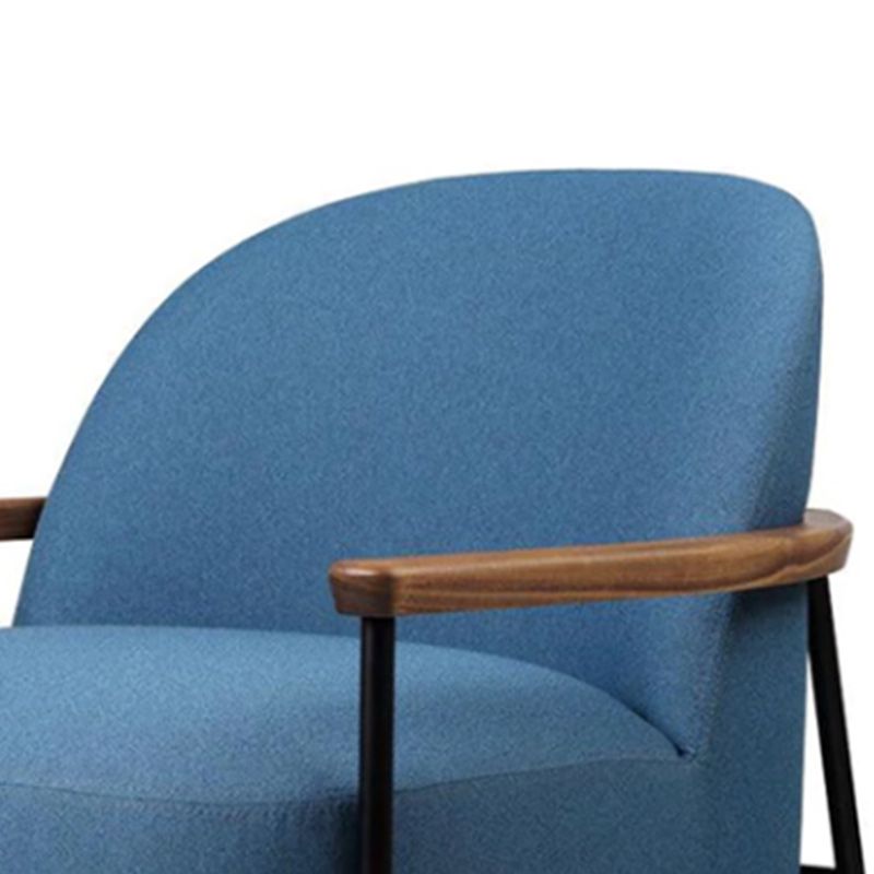 Scandinavian Arm Chair Solid Color Living Room Cushion Back Square Arms Armchair