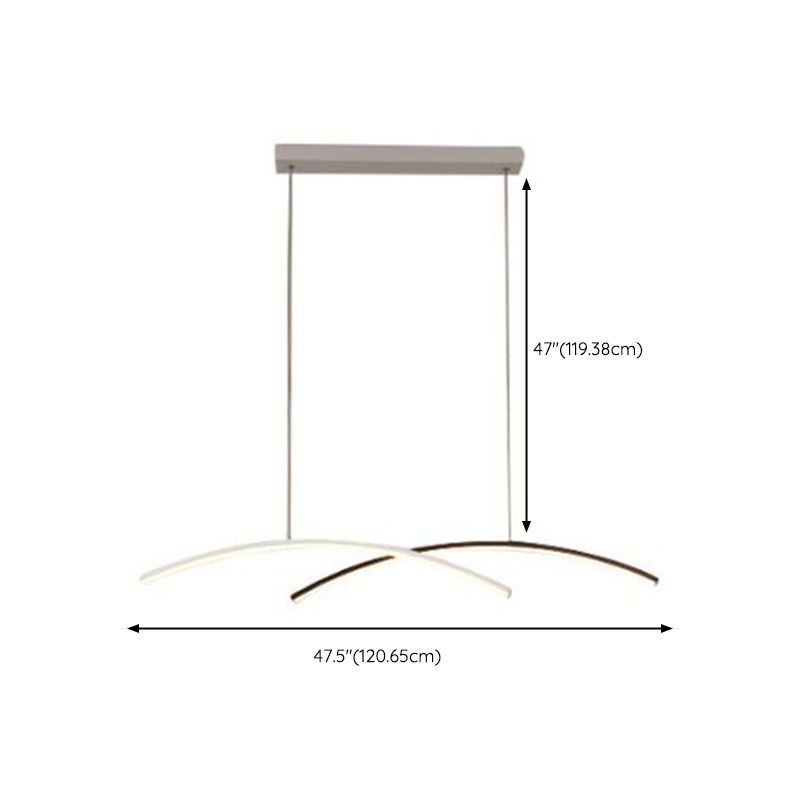 Black/White Kitchen Island Lighting Contemporary LED Ceiling Light for Home