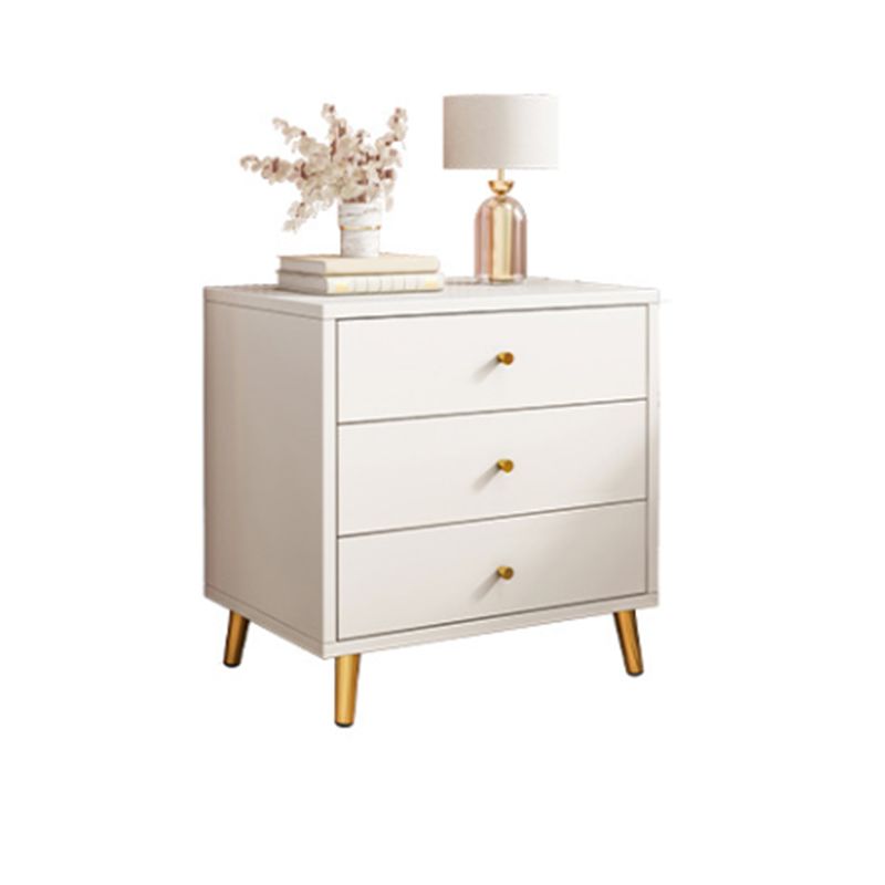 Modern Style Plate Countertop Metal Cabinet Leg White Nightstand