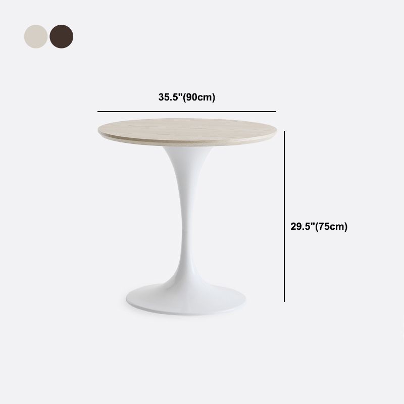 Contemporary Casual Dining Table Round Top Dinner Table Kitchen Home