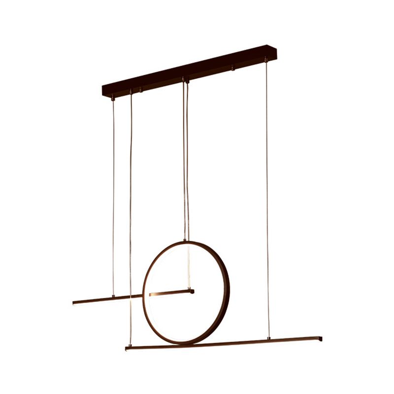 Pendre de chute noire / dorée du restaurant LED Restaurant LAM